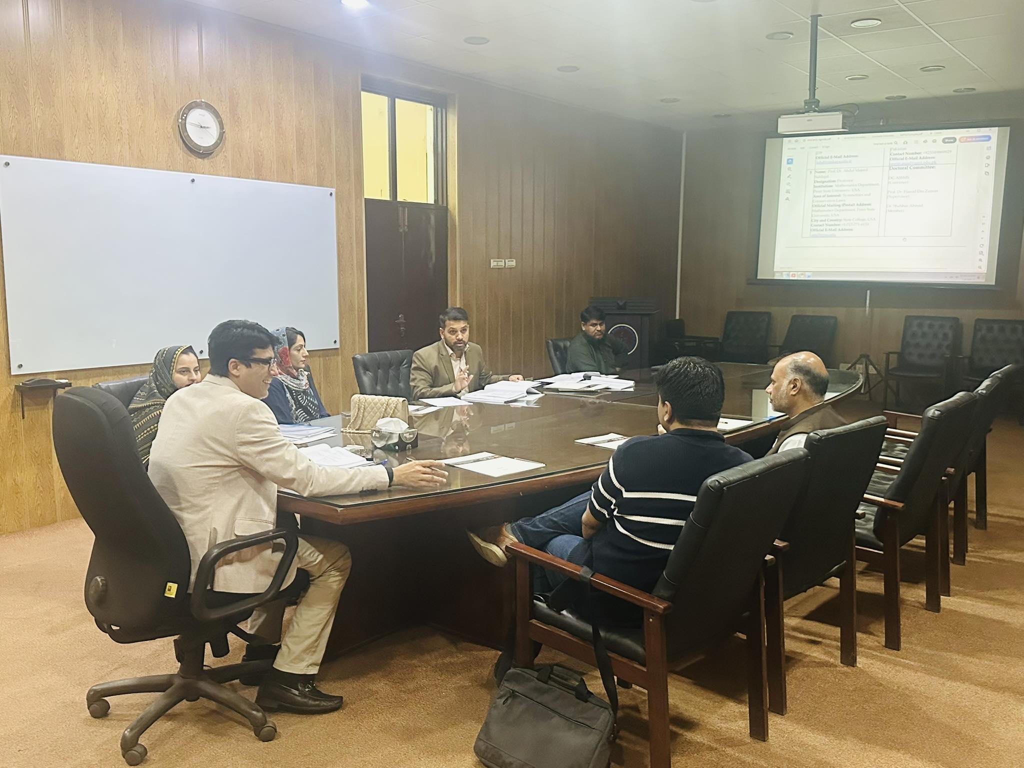 43rd Meeting of the Board of Studies Held at Abdus Salam-SMS, GC University Lahore